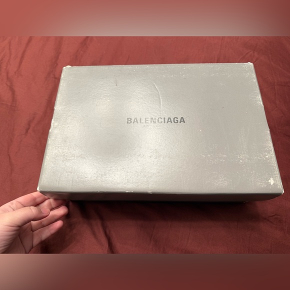 Balenciaga White Knit Sock Sneakers with Black Sole Accents - Picture 8 of 8